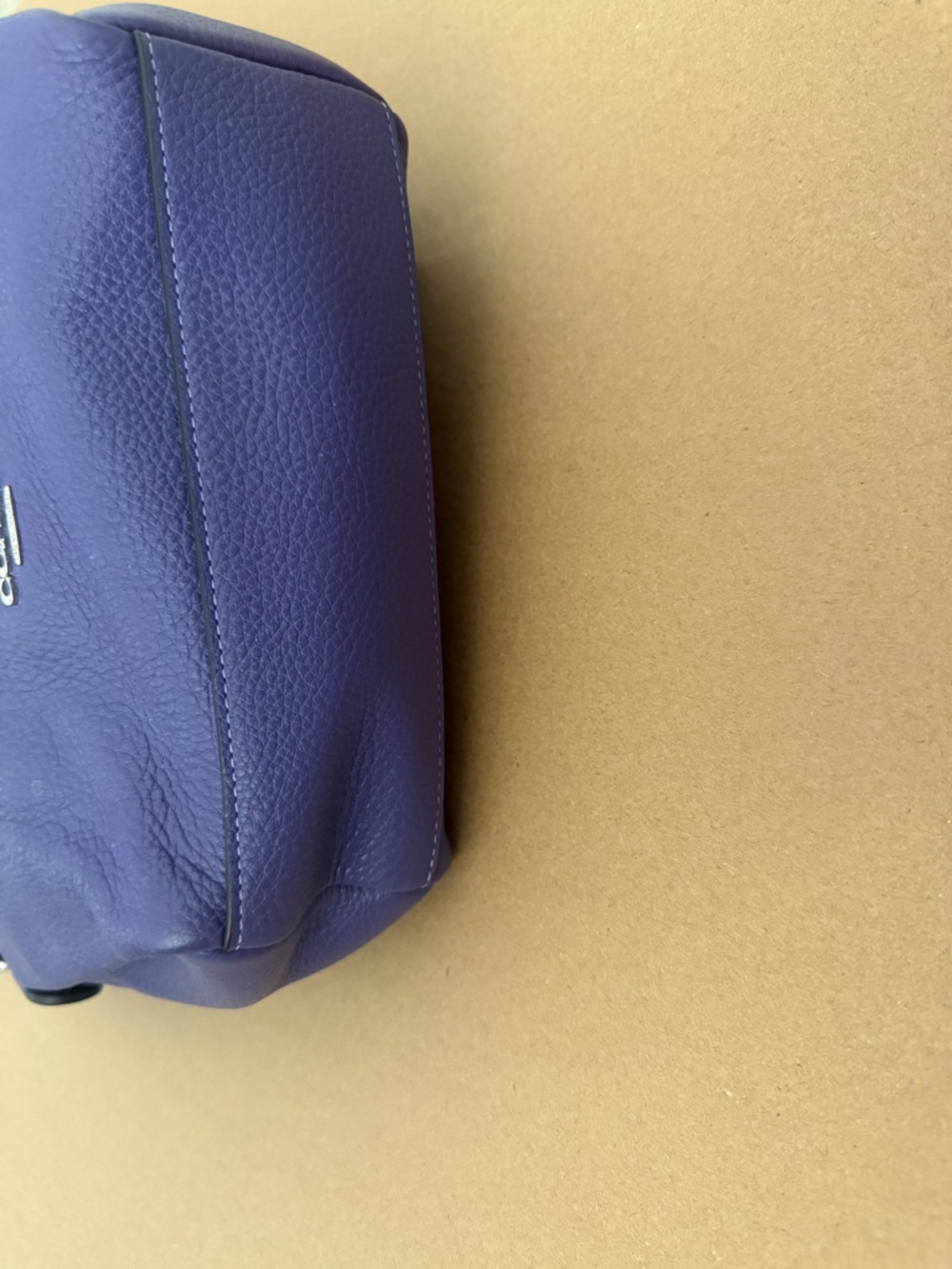 Coach Purple Pebbled Leather Crossbody Bag with purple coach wallet - Picture 8 of 12
